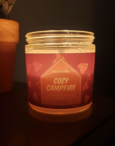 Customer photo review of Candle - Cozy Campfire
