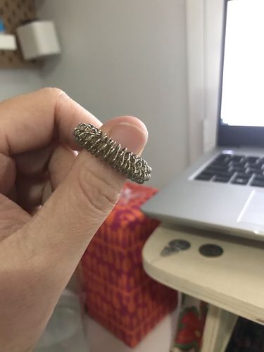 Customer photo review of Kaiko Spikey for the finger - Set of 5 stretchy metal finger Spikeys - save 14.80