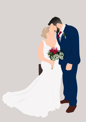 Customer photo review of Custom Bridal Illustration