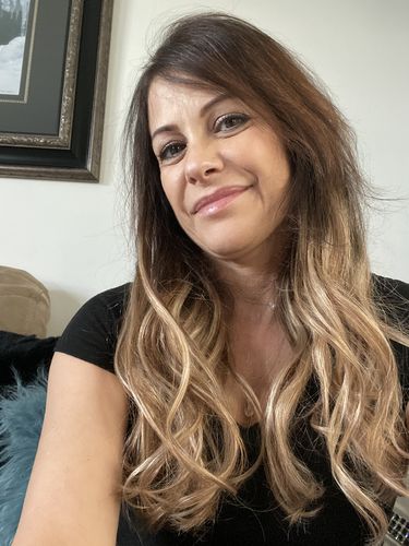 Customer photo review of Nano Ring Human Hair Extensions Balayage Dark Brown with Light Brown Highlighted Blonde #4/6/22