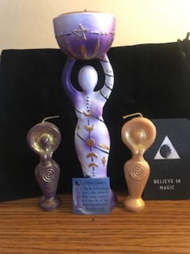 Customer photo review of Moon Goddess Tea Light Holder