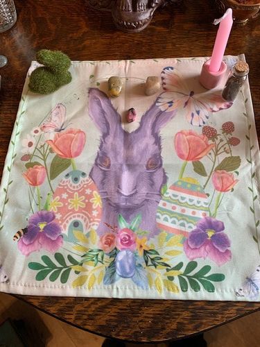 Customer photo review of Ostara Altar Cloth -OR- Ritual Kit