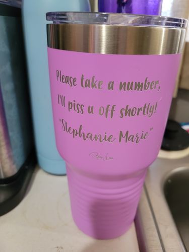 Customer photo review of Personalized (CUSTOM) Laser Etched Tumbler