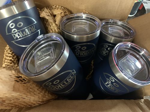 Customer photo review of Custom Name Bowling Laser Etched Tumbler