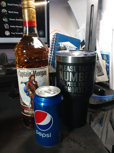 Customer photo review of Please Take A Number Laser Etched Tumbler