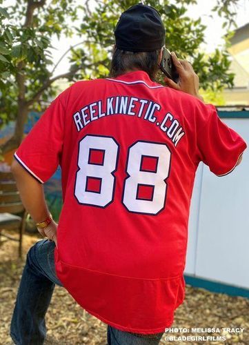 Customer photo review of Custom White Orange-Black Baseball Jersey