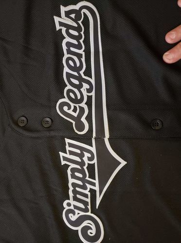 Customer photo review of Custom Red Red-Navy Authentic Baseball Jersey