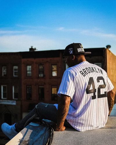 Customer photo review of Custom Red White Baseball Jersey