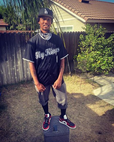 Customer photo review of Custom White Orange-Black Baseball Jersey