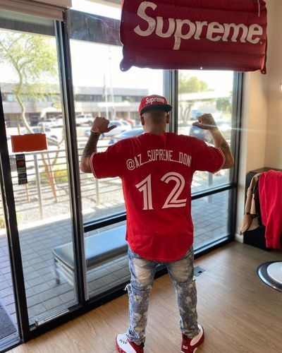 Customer photo review of Custom White Red-Black Authentic Baseball Jersey