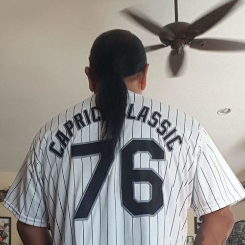 Customer photo review of Custom White Red-Navy Authentic Baseball Jersey