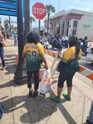 Customer photo review of Custom Cream Red-Navy Authentic Baseball Jersey