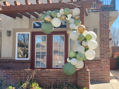 Customer photo review of Modern Eucalyptus Balloon Garland Kit
