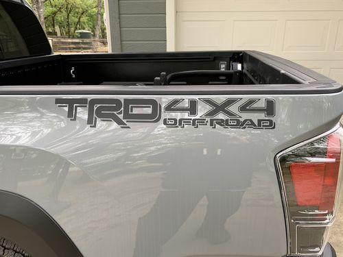 Customer photo review of Set of 2: TRD 4x4 off-road vinyl decal for 2016-2020 Toyota Tacoma Tundra