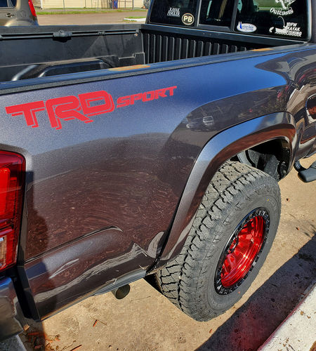 Customer photo review of Set of 2: TRD Sport vinyl decal for 2016-2020 Toyota Tacoma Tundra