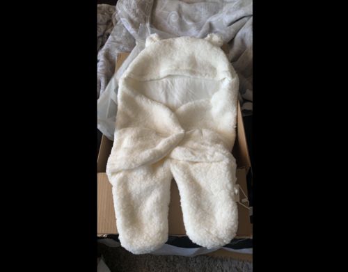 Customer photo review of Solvani Baby Bear Swaddle