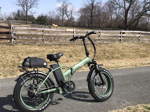 Customer photo review of VTUVIA SF20 20 Inch Folding Fat Tire Electric Bike, 750W Motor, 48V 13AH Removable Battery-Restock Soon