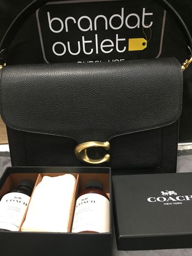 Customer photo review of COACH Mixed Leather Tabby Shoulder Bag (Black/Gold)