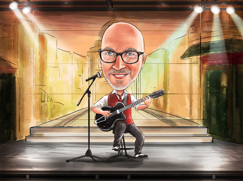 Customer photo review of Caricature dessinée à la main