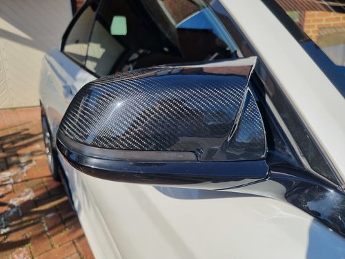 Customer photo review of MHC BMW M-Style Wing Mirror Replacement Covers In Gloss Carbon Fibre for M-lites