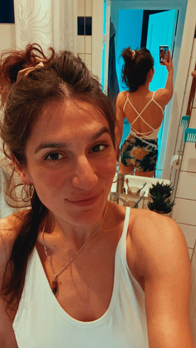 Customer photo review of Moonlit Shorts - Indigo Sunrise