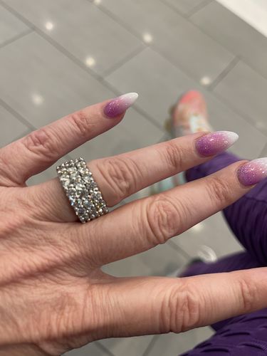 Customer photo review of 7.20 CT Round Cut Natural Diamonds - Eternity Rings