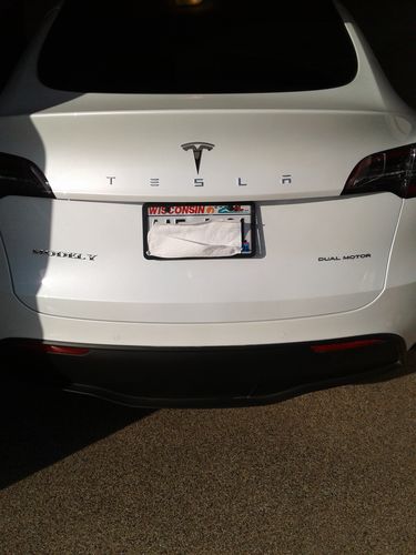 Customer photo review of Trunk "T E S L A" Letters Emblem for Model 3 & Y