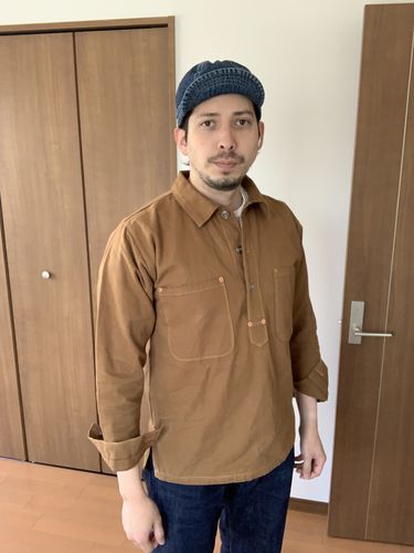 Customer photo review of Lot 890 12OZ Selvage Canvas Denim Gold Rush Jumper Smock
