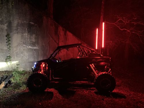 Customer photo review of RGB ULTRA FLOW Whip Lights 4 Ft (Pair)