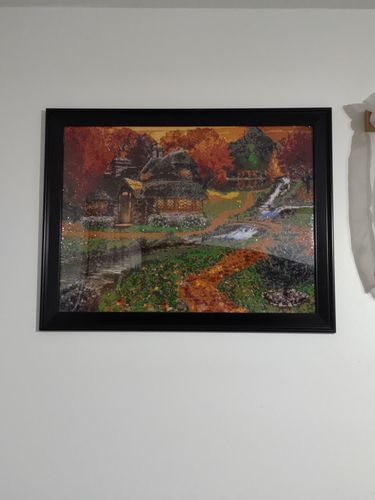 Customer photo review of American Diamond Art Cabin Water Diamond Painting PL01251