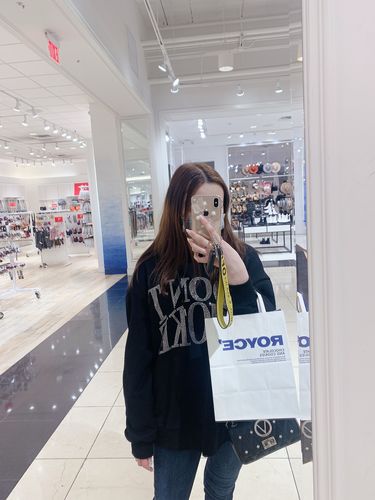 Customer photo review of Rhinestone Logo Hoodie