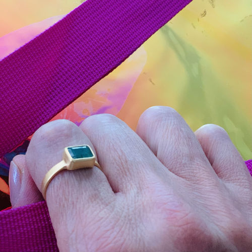 Customer photo review of EMERALD DECO RING
