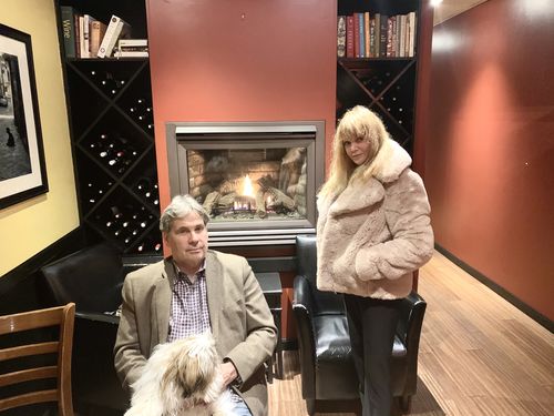 Customer photo review of Joseph Ribkoff Blush Long Sleeve Faux Fur Coat Jacket 203501 NEW