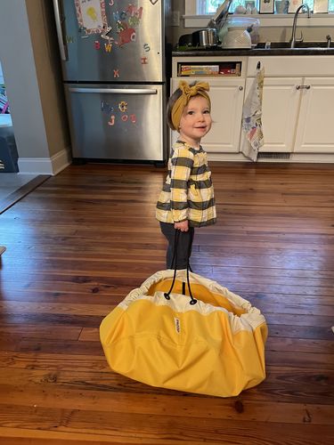 Customer photo review of Medium Toy Storage Bag - Banana Yellow