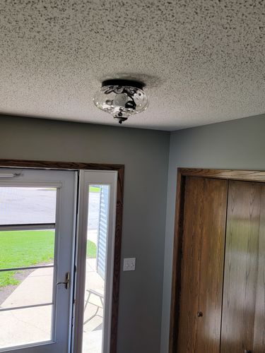 Customer photo review of Farmhouse Glass Flush Mount Ceiling Light