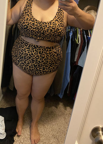 Customer photo review of Sun Baked Bottoms | Leopard Print
