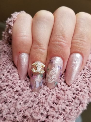 Customer photo review of Mermaid Glitter Poly Nail Gel Kit