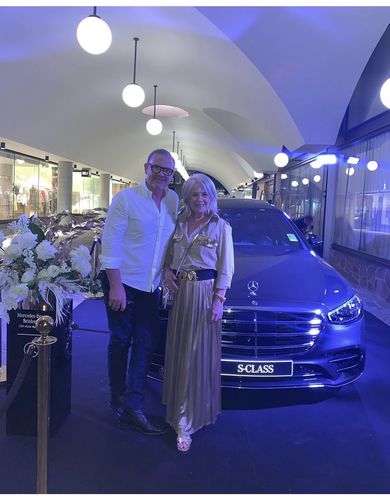 Customer photo review of The Golden Pleated Skirt