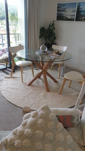 Customer photo review of Ivory Skandi Hand Woven Wool-Blend Round Rug
