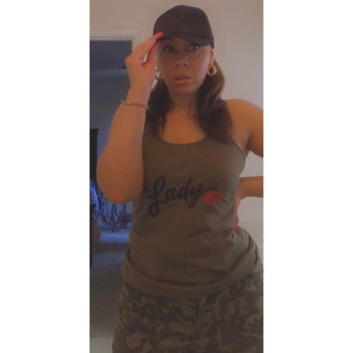 Customer photo review of Hey Lady💋™ Racerback Tank