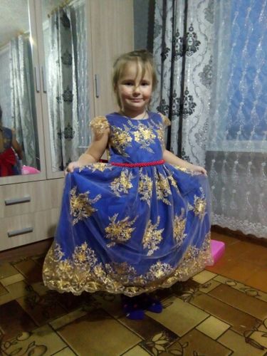Customer photo review of Embroidery Flower Bow Puffy Princess Dress