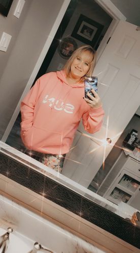 Customer photo review of TSE Hoodie - Pink
