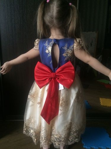 Customer photo review of Embroidery Flower Bow Puffy Princess Dress