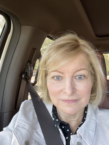 Customer photo review of Toppers For Women Hair Loss Clip Human Hair Invisible Secret Crown Hairpieces For Medium Area Baldness Ash Bonde Highlight Color P#18/613-12*6 cm