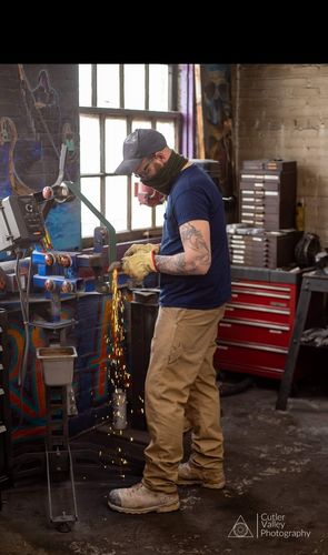 Customer photo review of 2 X 72 Inch Aluminum Oxide Metal Sanding Belts, 6 Pack