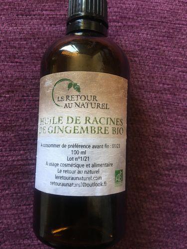 Customer photo review of HUILE DE RACINES DE GINGEMBRE BIO