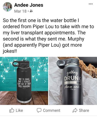 Customer photo review of $15 Friday | Not To Brag But I Totally Got Out Of Bed Today Water Bottle.zip
