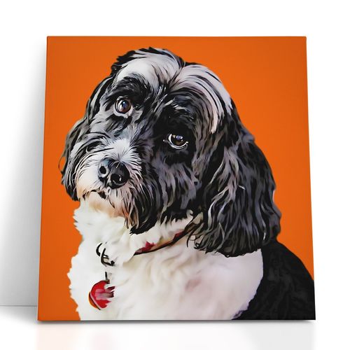 Customer photo review of Custom Pet Portrait - Square Canvas