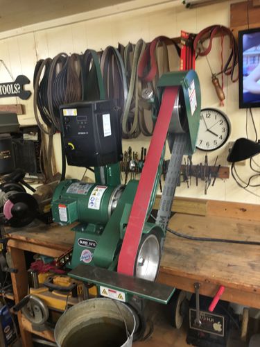 Customer photo review of 1 X 42 Inch Premium Zirconia Sanding Belts, 12 Pack