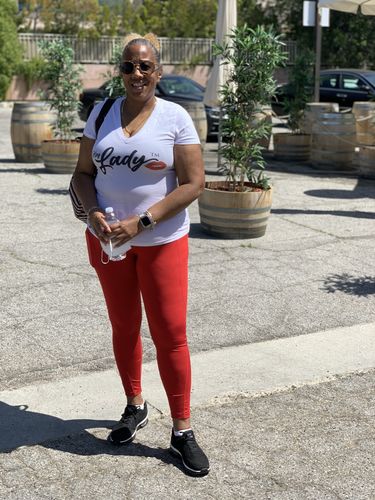 Customer photo review of Hey Lady💋™ Racerback Tank